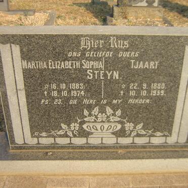 STEYN Tjaart 1880-1959 &amp; Martha Elizabeth Sophia 1883-1974