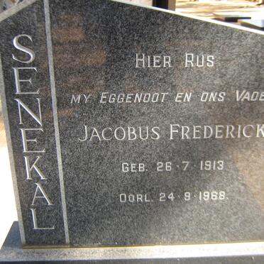 SENEKAL Jacobus Frederick 1913-1968