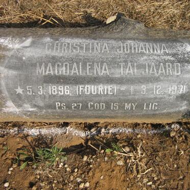 TALJAARD Christina Johanna Magdalena nee FOURIE 1896-1971