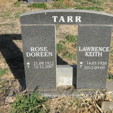TARR Lawrence Keith 1920-2012 &amp; Rose Doreen 1922-2007