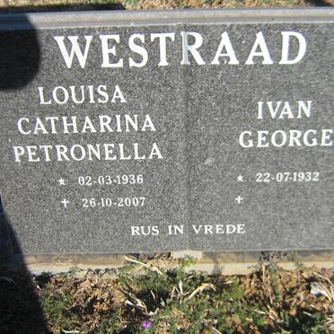 WESTRAAD Ivan George 1932- &amp; Louisa Catharina Petronella 1936-2007