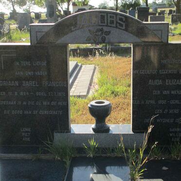 JACOBS Adriaan Sarel Francois 1884-1972 &amp; Alida Elizabeth VAN NIEKERK 1892-1960