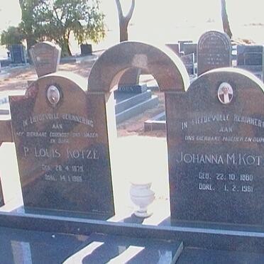 KOTZÉ P. Louis 1879-19?? &amp; Johanna M. 1880-19?1