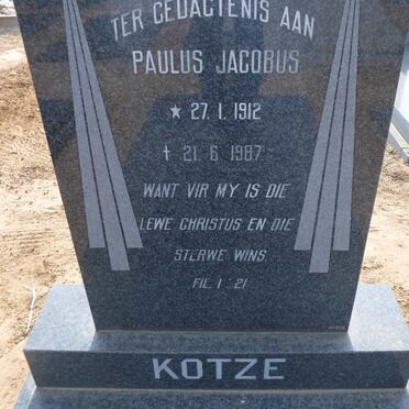 KOTZE Paulus Jacobus 1912-1987
