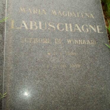 LABUSCHAGNE Maria Magdalena nee DE WINNAAR 1908-1989