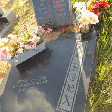 ROUX Jantjie A., le 1937-2004 &amp; Anna H. 1940-1996