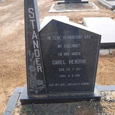 STANDER Carel Hendrik 1911-1981 &amp; Susanna Dorethea Maria COETZEE 1915-1982