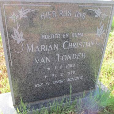 TONDER Marian Christian, van 1898-1978