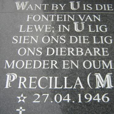 WAHL A.J.L. 1941-2015 &amp; Precilla M. 1946-