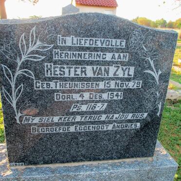 ZYL Hester, van nee THEUNISSEN 1879-1941