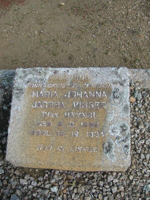 VISSER Maria Johanna Jacoba nee HEYNS 1890-1934