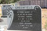 GREENFIELD John Richard 1909-1982 & Gladys Frieda 1912-1973