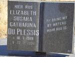 PLESSIS Elizabeth Susara Catharina, du 1928-1994