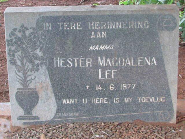 LEE Hester Magdalena -1977