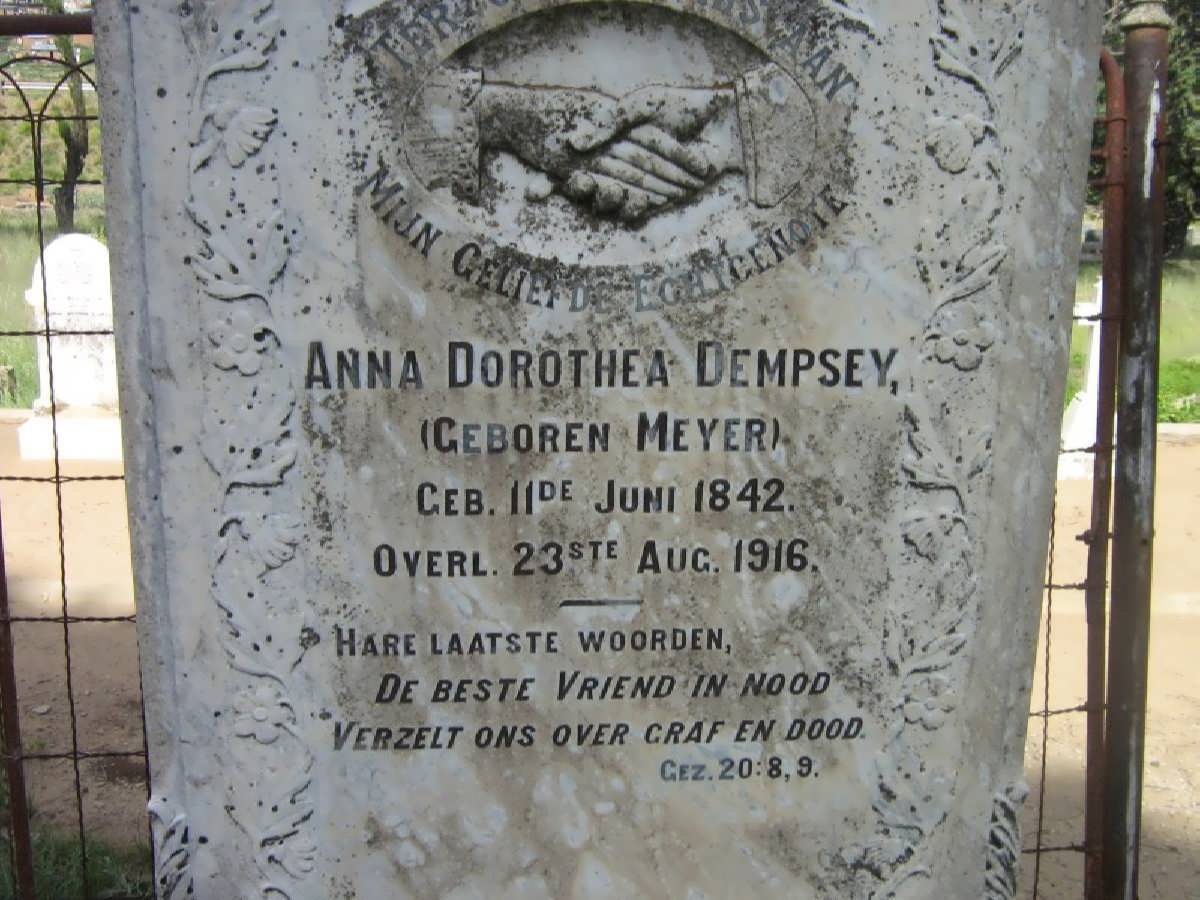 DEMPSEY Anna Dorothea nee MEYER 1842-1916