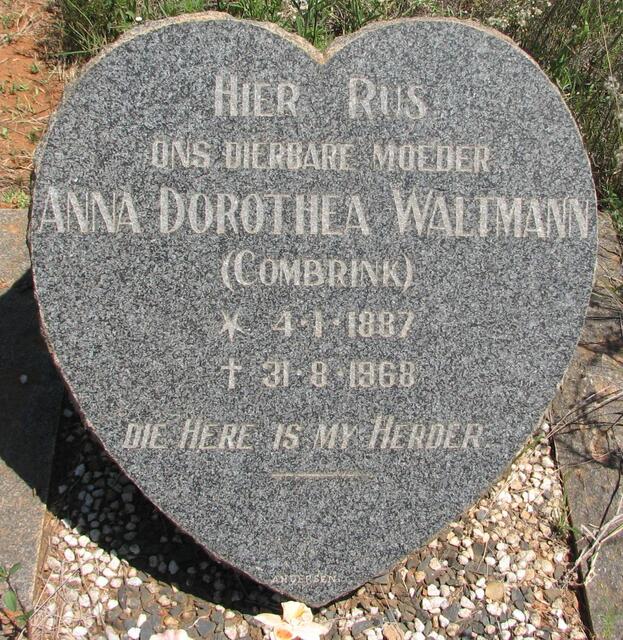 WALTMANN Anna Dorothea nee COMBRINK 1887-1968