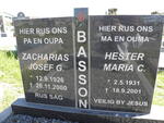 BASSON Zacharias Josef G. 1926-2000 & Hester Maria C. 1931-2001