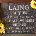 LAING Schalk Willem Petrus 1941-2007 :: LAING Jacques 1971-1990