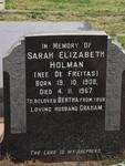 HOLMAN Sarah Elizabeth nee DE FREITAS 1908-1967