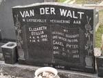 SCHOULTZ Elizabeth Otillia formerly VAN DER WALT 1943-1991 :: WALT Carel Pieter, van der 1904-1969