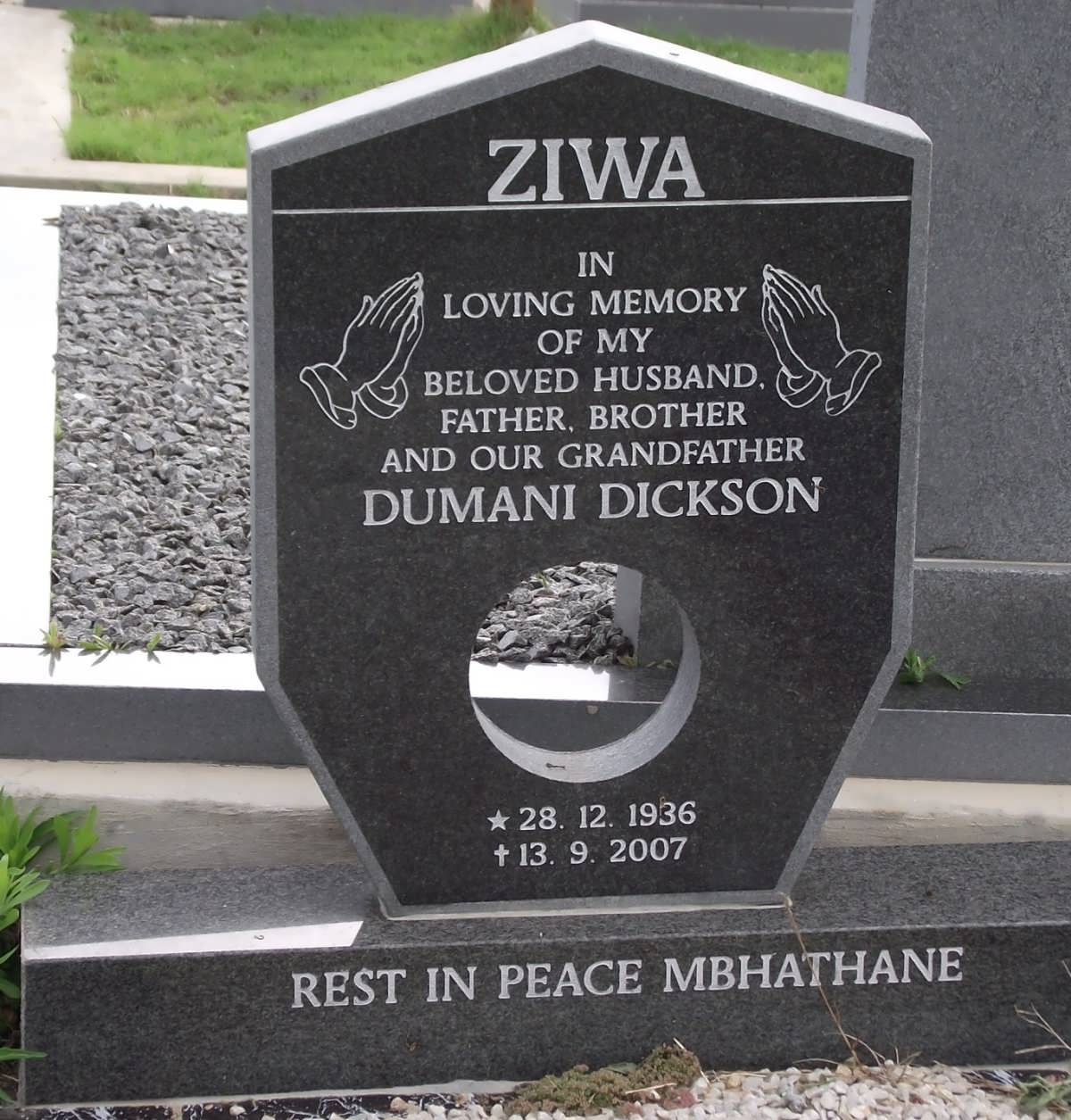 ZIWA Dumani Dickson 1936-2007
