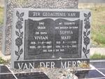 MERWE Vivian, van der 1927-1997 & Sophia Mary 1926-1982