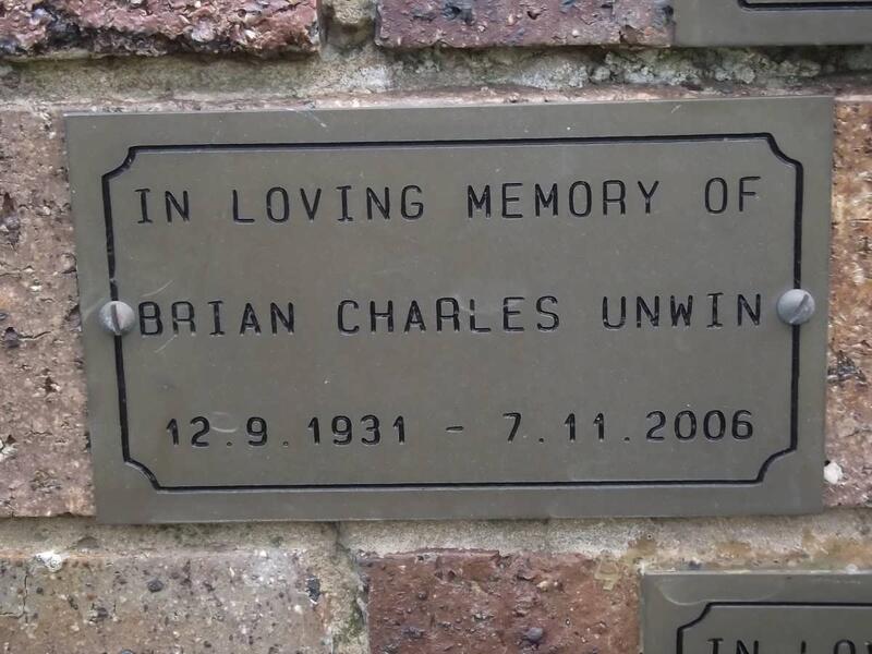 UNWIN Brian Charles 1931-2006