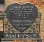 MATHYSEN Hester Chrissie 1957-1972