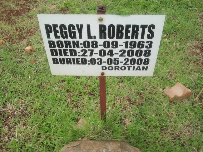 ROBERTS Peggy L. 1963-2008