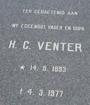 VENTER H.C. 1893-1977