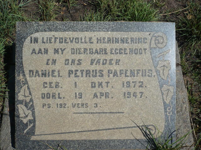PAPENFUS Daniel Petrus 1872-1947