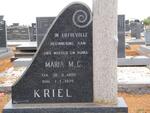 KRIEL Maria M.C. 1895-1978