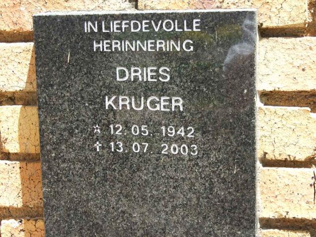 KRUGER Dries 1942-2003