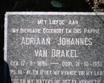 BRAKEL Adriaan Johannes, van 1896-1951