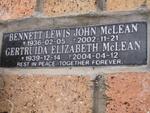 McLEAN Bennet Lewis John 1936-2002 & Getruida Elizabeth 1939-2004