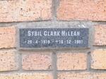 McLEAN Sybil Clark 1919-1991