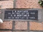 MORTIMER E.M. 1916-1992 & R.W. 1916-1993