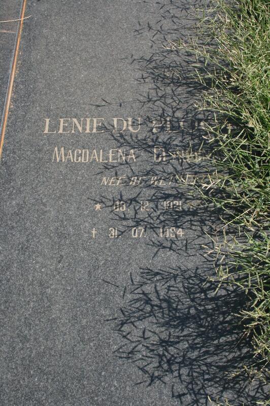 PLOOY Magdalena Claudina, du nee DE WET 1921-1994