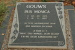 GOUWS Iris Monica 1923-1997