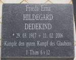 DEDEKIND Frieda Erna Hildegard 1917-2006