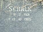 SCHALKWYK Schalk, van 1931-1985 