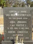 WESTHUYSEN Gideon Christian Albertus, van der 1896-1985 & Anna Johanna HÄFELE 1898-1985