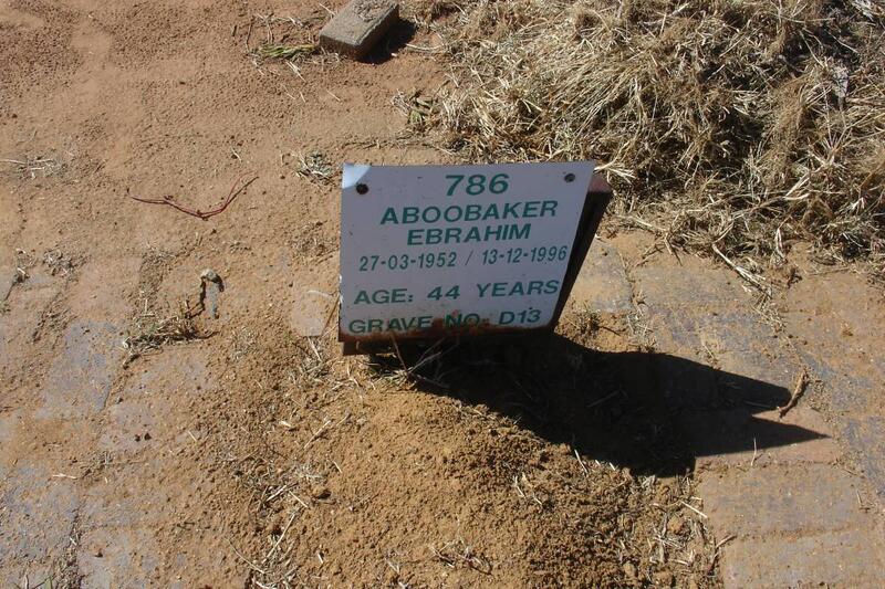 EBRAHIM Aboobaker 1952-1996