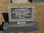 ROOS Martha Maria Marthina 1932-2011