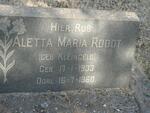 ROODT Aletta Maria nee KLEINGELD 1933-1960