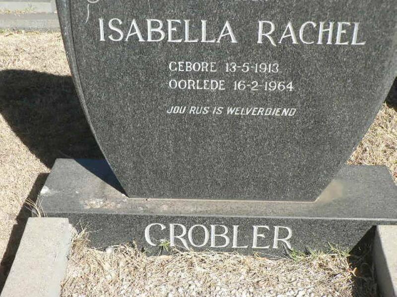 GROBLER Isabella Rachel 1913-1964
