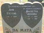 MATA John Stevens, da 1948- :: DA MATA Magretha Johanna 1964-1981