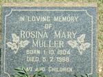 MULLER Rosina Mary 1904-1969