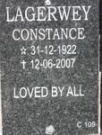 LAGERWEY Constance 1922-2007
