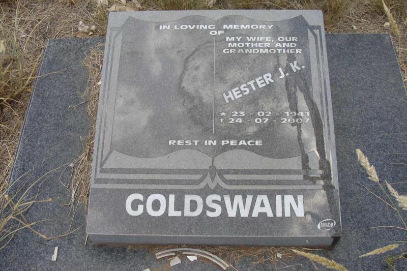 GOLDSWAIN Hester J.K. 1941-2007